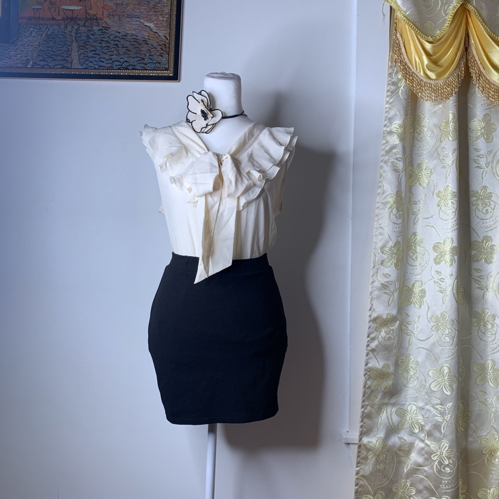 Ruffle fairy wings collared blouse( do not purchase)